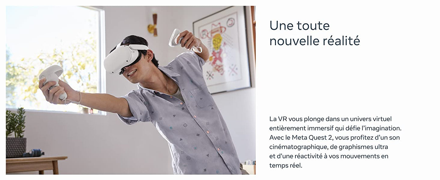 Meta Quest 2-Casque de réalité virtuelle tout-en-un dernière génération